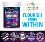 Probiotics for Digestive Health - Probiotic Blend 100 Billion CFU Per Capsule - 16 Premium Strains & Prebiotics for Women & Men, Occasional Constipation, Gas, Gut, Immune Health Support - 30 Capsules