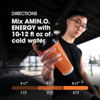 Optimum Nutrition Amino Energy Powder Plus Hydration, with BCAA, Electrolytes, and Caffeine, Tangerine Wave, 30 Servings (Packaging May Vary)