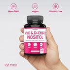 Myo-Inositol & D-Chiro Inositol Supplement For Women (240 Capsules, 2050mg Per Serving Ideal 40:1 Ratio Myo Inositol) Hormone Balance for Women - Third Party Tested, Vegan Safe & USA Made - 240 Count