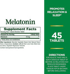 Nature's Bounty Melatonin, 100% Drug Free Sleep Aid, Dietary Supplement, Promotes Relaxation and Sleep Health, 10mg, 45 Quick Dissolve Tablets (Pack of 2)