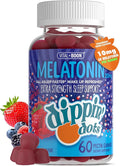 Dippin' Dots Extra Strength Melatonin 20mg Gummies for Adults - Melatonin Gummies with 20mg per Serving - Vegan Friendly Nighttime Sleep Supplement - Made with Natural Colors & Flavors (60 Count)