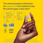 Ritual Women’s 18+ Daily Multivitamin - Key Essential Vitamins and Minerals to Support Energy, Heart, Bone, Brain Health* - Clinical Backed - Vegan - USP Verified - Citrus - 60 Capsules - 30 Servings