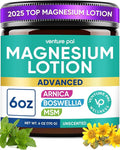 Magnesium Lotion with Arnica, MSM & Boswellia – Cooling Magnesium Cream – Lightweight Moisturizing Lotion for Legs & Feet – Safe for Kids – 6 fl oz