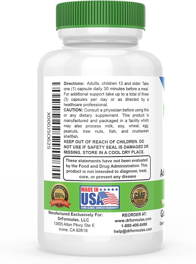 DrFormulas' Best Probiotics for Women & Men | Nexabiotic Multi Probiotic with Saccharomyces Boulardii, Lactobacillus Acidophilus, B. infantis, Prebiotic 60 Count Capsules (Not Pearls)