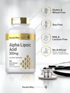 Doctor's Way Alpha Lipoic Acid 300mg | 150 Capsules | with Biotin Optimizer | ALA Supplement | Non-GMO, Gluten Free