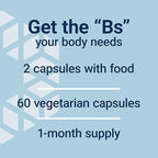 Life Extension BioActive Complete B-Complex, Heart, Brain and Nerve Support, Healthy Energy, Metabolism, Complete B Complex, 60 Vegetarian Capsules
