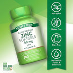 Nature's Truth Zinc 50mg Supplement | with Vitamin C | 200 Liquid Softgels | Non-GMO & Gluten Free
