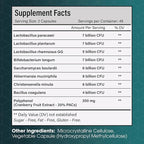 FloraBliss Christensenella Minuta and Akkermansia, Bifidobacterium longum, 8 Probiotic Strains, 50 Billion CFU, 90 Delayed-Release Capsules, with Cranberry Extract