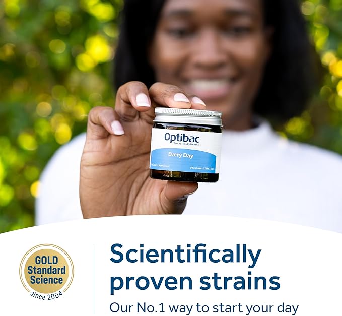 OptiBac Probiotics for Digestive Health, 30 Capsules Pack of 2 | 6 Scientifically Researched Strains with 5 Billion Live Cultures | Gluten Free & Vegetarian | Supports Gut Flora & Digestive Health