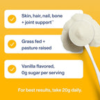 Vital Proteins Collagen Peptides Powder - Grass Fed Collagen Peptides for Hair, Nail, Skin, Bone & Joint Health, Vanilla, 23.2 Ounces