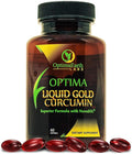 OptimaEarth Liquid Gold Curcumin with NovaSOL - Enhanced Absorption Turmeric Supplement - Supports Joint and Immune System Health - 185x More Bioavailable Than Traditional Curcumin Products
