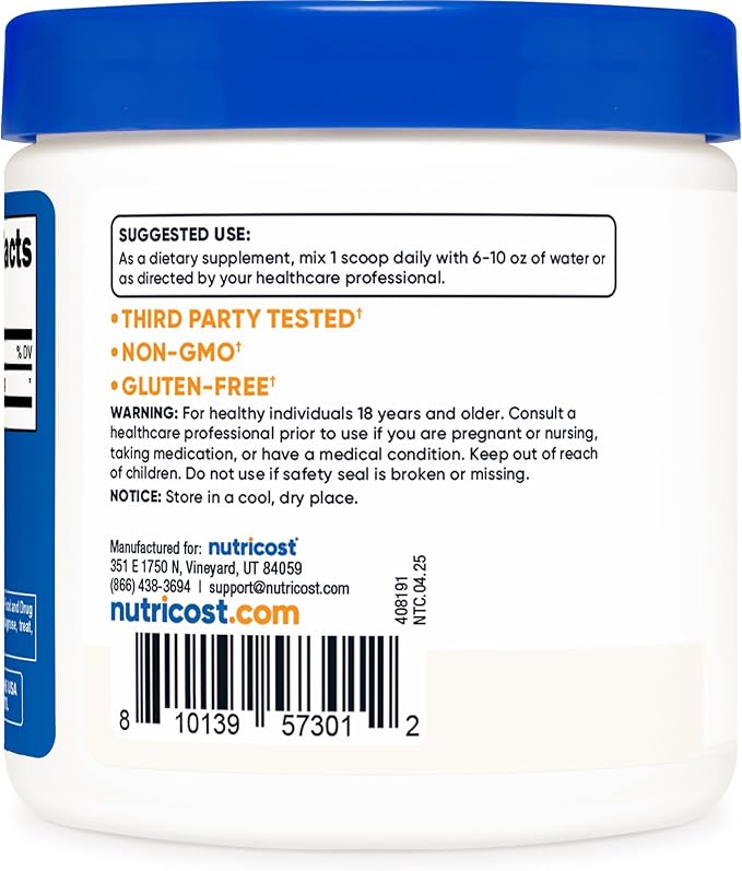 Nutricost Pure DMAE-Bitartrate Powder 100G (2 Bottles)