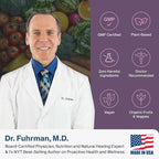 Dr. Fuhrman 2 Month Supply Multivitamin for Women + D3 Vitamin for Immune Support | Vegan Formula Womens Multivitamin with B12 & Zinc | Whole Food multivitamin with 17 Fruits & Veggies | Non GMO