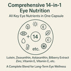 14 in 1 Advanced Eye Formula – Eye Vitamin and Mineral Supplement with Lutein, Zeaxanthin, Zinc & Bilberry Extract – Vision & Focus Support (1)