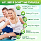 Iron Gummies for Women & Men, Iron Supplement Plus Calcium, Zinc, Folate & Vitamin B12, C, B6 - Energy Support, Immune Health, Pineapple Flavor, 60 Count