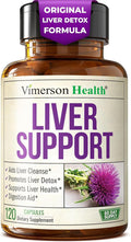 Vimerson Health Liver Cleanse Detox & Repair - Milk Thistle Supplement with Dandelion Root, Artichoke & Zinc for Liver Support, Healthy Digestion, Energy with Milk Thistle Extract, 120 Capsules