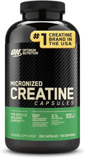Optimum Nutrition Micronized Creatine Monohydrate Capsules, Keto Friendly, 2500mg, 300 Capsules (Packaging May Vary)