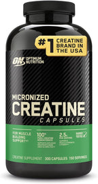 Optimum Nutrition Micronized Creatine Monohydrate Capsules, Keto Friendly, 2500mg, 300 Capsules (Packaging May Vary)