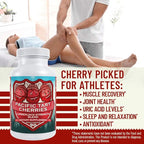 Tart Cherry Capsules Grown in USA - Lumberjack Strength Blend - Tart Cherry Powder with Bilberry (60 Count)