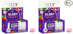 OLLY Sleep Fast Dissolves, 3mg Melatonin, Lemon Balm, Strawberry Flavor, 30 Day Supply - 30 Count (Pack of 2)