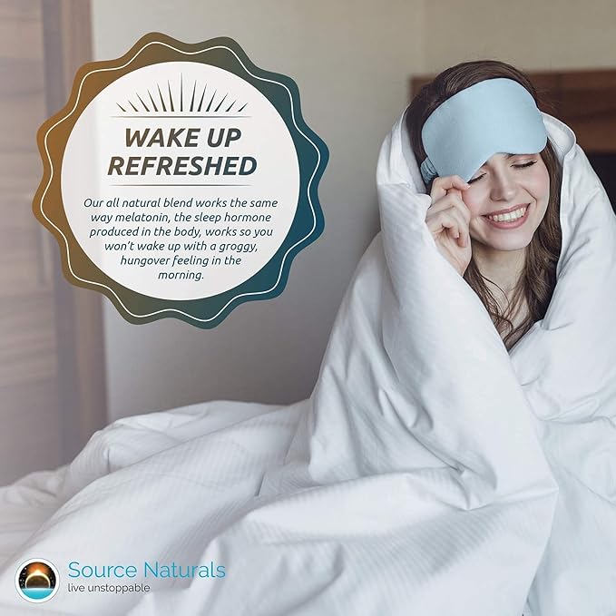 Source Naturals Sleep Science Melatonin, Helps Promote Sleep*, Non-GMO Validated - 5 mg - 60 Vegan Tablets