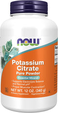 NOW Supplements, Potassium Citrate Powder, Supports Electrolyte Balance and Normal pH*, Essential Mineral, 12-Ounce