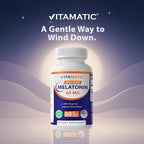 Vitamatic Melatonin 60 mg Fast Dissolve Tablets - 60 Vegan Natural Berry Flavor Tablets - Non-Habit Forming - Non-GMO, Gluten Free (3 Bottles)