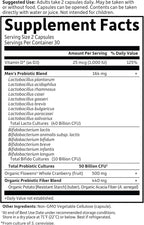 Garden of Life Dr. Formulated Probiotics Prostate+- 50 billion CFU - Supports Prostate, Immune & Gut Health - Contains Organic Flowens Cranberry & Vitamin D3 - 60 Vegetarian Capsules