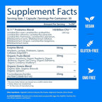 GOBIOTIX 100 Billion - Digestive Enzymes Supplement - Probiotics Multivitamin - Prebiotic Fiber Blend - 100 Billion CFU - Organic Fruit and Greens Blend - Vegan, Non GMO - 30 Capsules
