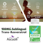 Sublingual Trans-Resveratrol Purity 99%, 3-in-1 Advanced Formula Resveratrol Supplement for Boost NAD+, Immune & Energy Support, Anti-Aging, Skin Health & Antioxidant, 240 Lozenge (240-Day Supply)