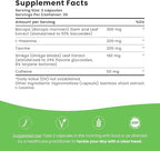 Cogniforte L-Theanine & Ginkgo Biloba Brain Supplement for Memory and Focus | Enhanced Cognitive Support, Mental Clarity & Energy Booster | with Taurine & Caffeine | 60 Count