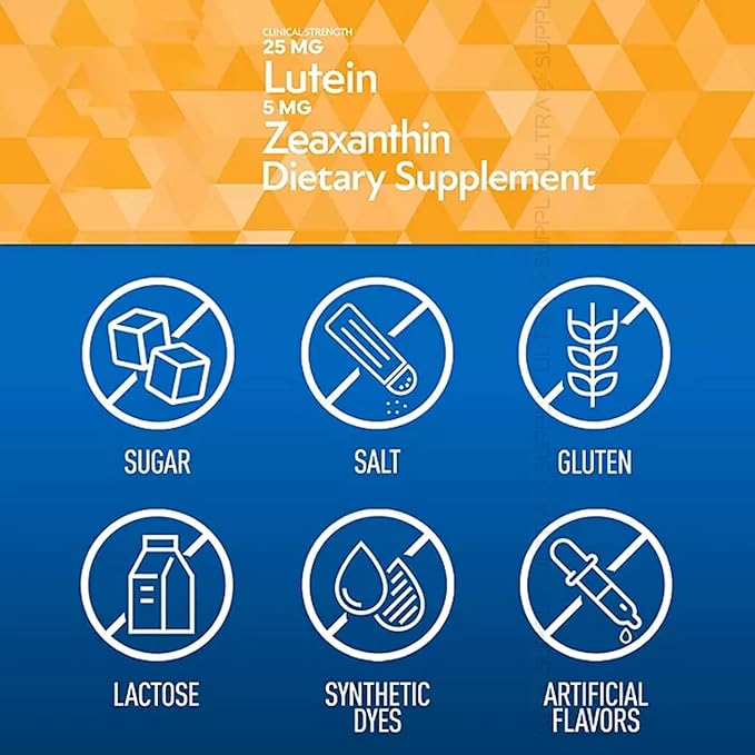 Members Mark Lutein with Zeaxanthin, 25 mg & 5 mg, (150 Count.) – Supports Eye & Vision Health, Blue Light Protection, USP Verified