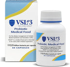 VSL#3® Probiotics for Digestive Health, IBS & UC Symptoms - 112.5B CFUs, High-Potency, Multi-Strain, Live, Refrigerated Probiotic, Medical Food for Gut Health Support in Men & Women, 60 Capsules