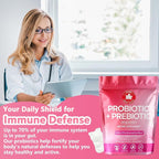 Sugar Free Probiotic Prebiotic Gummy, Probiotics Gummies for Women Men with Immune, Gut & Digestive Support, Vegan, Jasmine Grapefruit Flavor 60 Counts