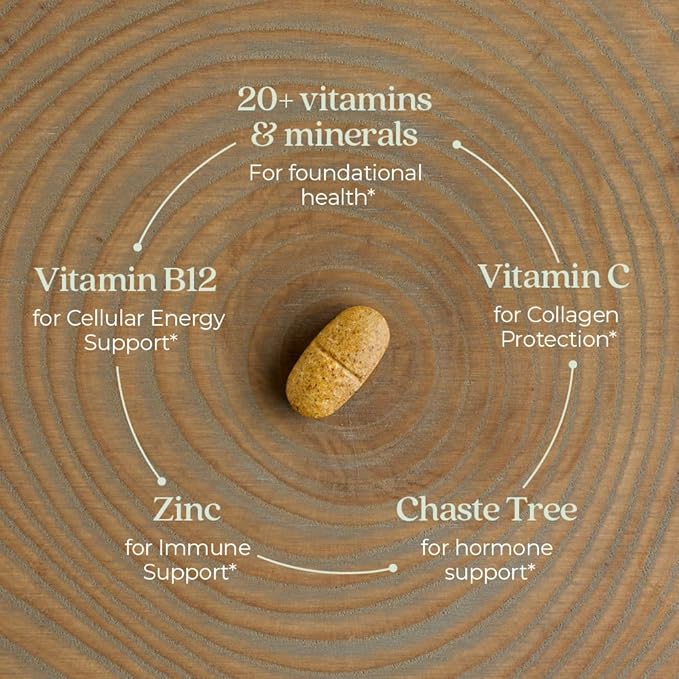 New Chapter Women’s Multivitamin 40+, extra B6 & B12, Biotin for Hair Growth, D3, Vit C, Zinc for Immune & Stress Support, Gentle on an Empty Stomach, One Daily, Non-GMO, Gluten-Free, 72 Tablets