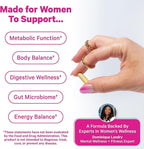 Pink Stork Berberine 500mg - Nature's GLP-1 Supplement - Daily AMPK Metabolic Activator - 500-1000 mg Metabolism + Gut Health for Women | Third-Party Tested | Vegan | Non-GMO| 30 Capsules