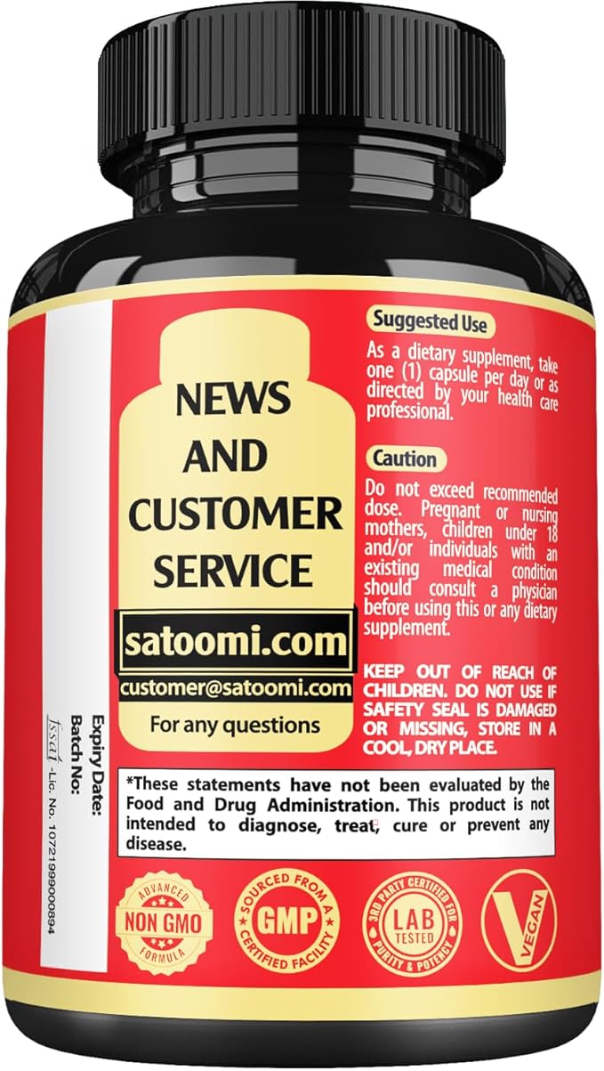 Satoomi NAD Supplement with Nicotinamide Riboside NR, Resveratrol, Quercetin - 60 Count - 30 Days