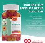 Zahler Chapter One Magnesium Gummies - Supports Calm for Kids - Chewable Magnesium Supplement Gummies to Support Muscle Function - Kosher, Dairy-Free & Gluten-Free - Raspberry & Mango, 60 Count