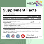 BodyFusionX Sleep Aid for Adults – Melatonin Free Nighttime Stress Support for Deep Rest & Next Day Energy – Ashwagandha KSM-66, L-Theanine & Lemon Balm – 60 Capsules