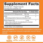 Doctor's Best High Absorption CoQ10 with PQQ Supplement - Coenzyme Q10 Caps for Heart Health & Cognitive Support, Naturally Fermented CoQ10 100mg for Women & Men, Non GMO, Vegan - 60 Veg Capsules