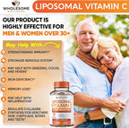 Wholesome Wellness Liposomal Vitamin C Capsules (200 Pills 1500mg Buffered) High Absorption + Food Multivitamin for Men - Natural Multi Vitamins, Minerals, Organic Extracts Bundle