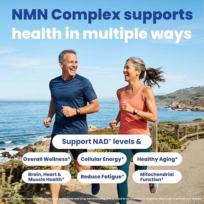NMN NAD Supplement with Resveratrol – 1230mg Multi-Ingredient NMN Formula with TMG, Urolithin A & Quercetin, Daily Capsules for Women & Men, mnm Supplement, 60 Count