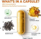 Turmeric Curcumin with BioPerine Black Pepper 1400mg, Support GLP-1 Naturally, Max Absorption Turmeric Supplement for Joint Support with 95% Standardized Curcuminoids C3 Complex, Non GMO, 120 Capsules