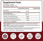 GBN Astaxanthin Supplements 24mg 200 Softgels, Supports Eye, Skin, Joint, Brain, Heart & Immune System Health, Stamina & Healthy Aging for Women & Men, Fresh Microalgae Source