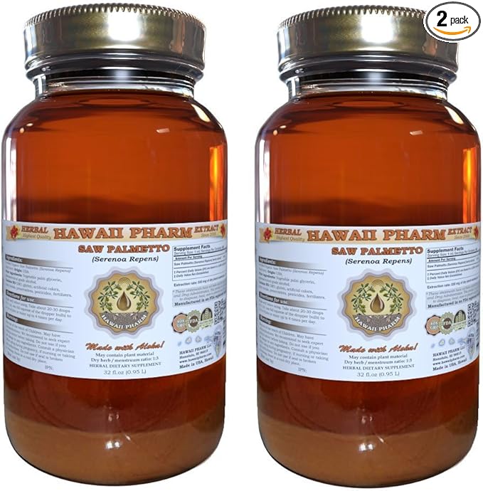 Hawaii Pharm Saw Palmetto (Serenoa Repens) Liquid Extract 2x32 fl.oz