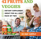 Simply Nature's Pledge - Packed with Over 40 Different Fruits & Vegetables - Made with Whole Food Superfoods - with High Beta Carotene – 100% Soy Free - 90 Count (Pack of 2)