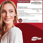 NutriFlair Premium Berberine HCL 1200mg, 120 Capsules - Plus Pure True Ceylon Cinnamon, Berberine HCI Root Supplements Pills - Immune System - Made in USA