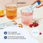 OxyEnergy NAD Supplement 1550 mg-Daytime Nicotinamide Riboside + Nighttime L-Tryptophan with Resveratrol, Glutathione, PQQ, 24-Hour Nonstop Energy, Anti-Aging & Cellular Renewal, 28 Packets