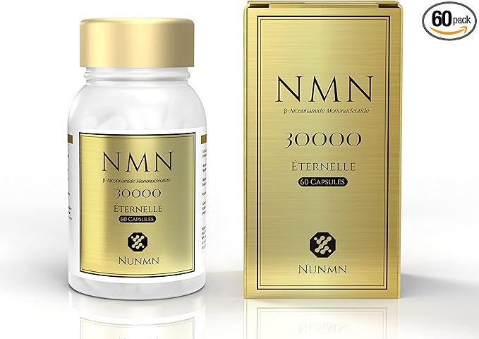 NUNMN NMN 30000 Éternelle β-Nicotinamide Mononucleotide Supplement, 60 Capsules