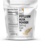 It's Just! - Psyllium Husk Powder, Easy Mixing Dietary Fiber, Cleanse Your Digestive System, Finely Ground Powder, Ideal for Keto Baking, Non-GMO (4 Pound (Pack of 1), Natural/No Added Flavor)